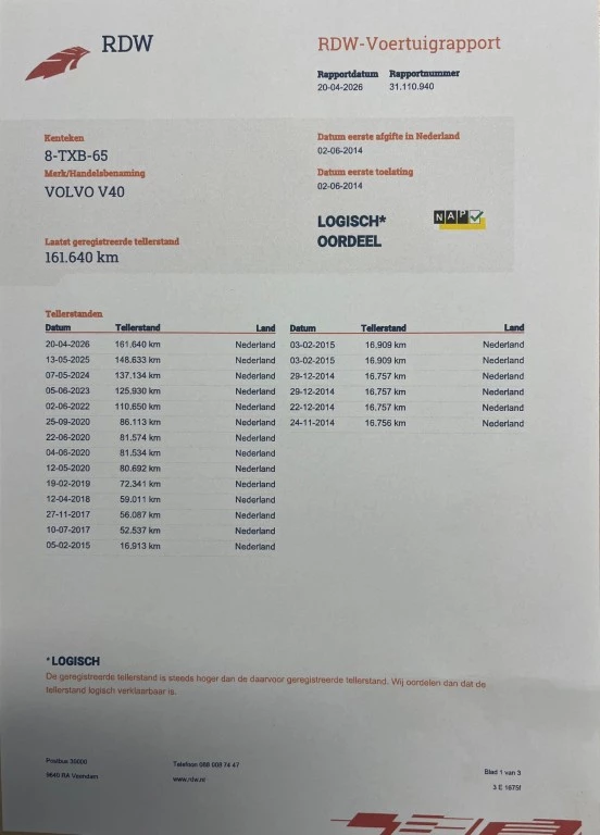 Hoofdafbeelding Volvo V40