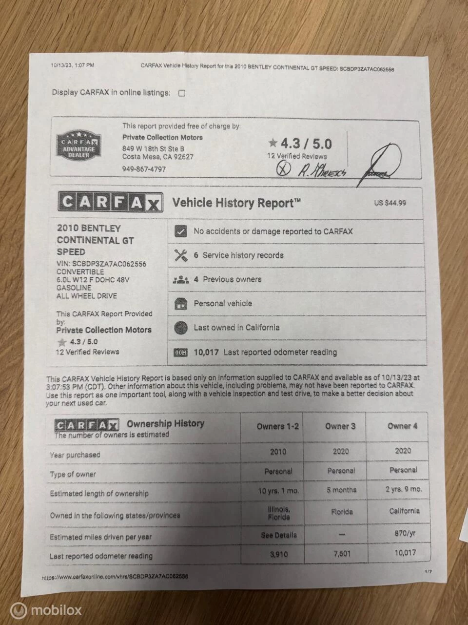 Hoofdafbeelding Bentley Continental GT