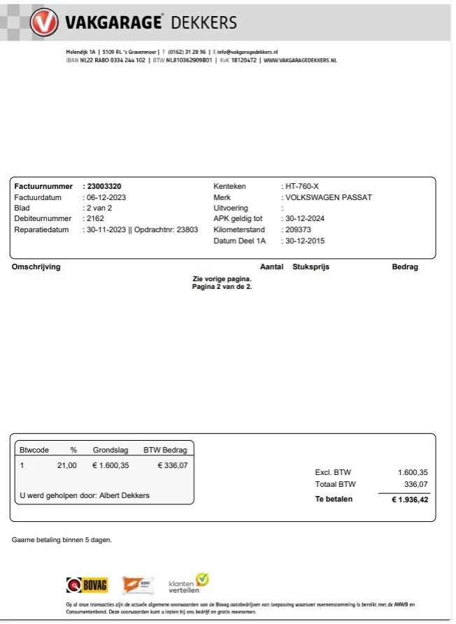 Hoofdafbeelding Volkswagen Passat