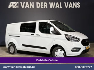 Ford Transit Custom 2.0 TDCI 131pk L2H1 Dubbele Cabine Euro6 Airco | 6-Zits | Camera | Apple Carplay | Xenon | Cruisecontrol 2540kg Trekhaak, Android Auto, Verwarmde voorruit, Parkeersensoren