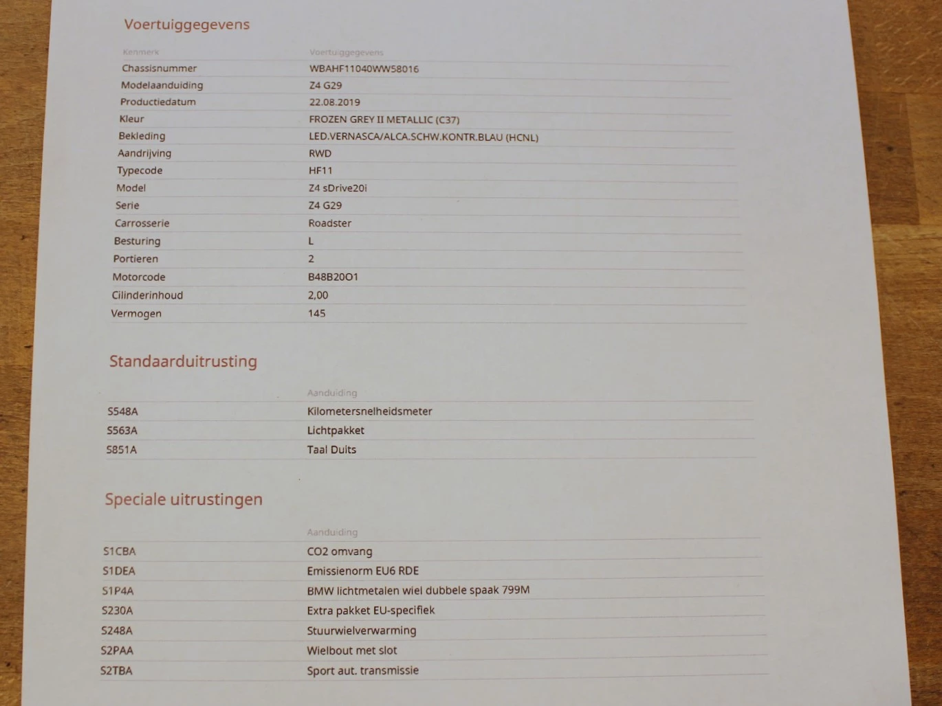 Hoofdafbeelding BMW Z4