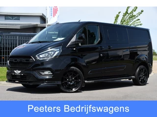 Ford Transit Custom 300 2.0 TDCI L2H1 DC Black Edition Camera, Adaptieve Cruise, 170Pk, Carplay, Xenon, Automaat, Leder, Multimedia, Sensoren, 2 x Schuifdeur, UNIEK!