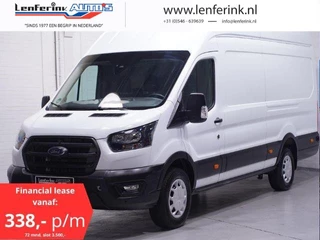 Ford Transit 2.0 TDCI 170 pk L4H3 Airco, Camera, PDC V+A Laadruimte Pakket, Lane Assist, Trekgewicht 3.500 kg, 3-Zits