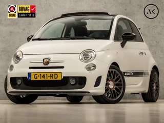 Fiat 500C 1.4-16V Abarth 141Pk Automaat (KUIPSTOELEN, ZWART HEMEL, XENON, PARKEERSENSOREN, FLIPPERS, XENON, TURBO METER, NIEUWE APK, NIEUWSTAAT)