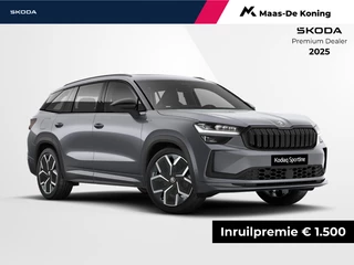 Hoofdafbeelding Škoda Kodiaq Škoda Kodiaq Sportline Business 1.5 TSI PHEV 150 kW / 204 PK SU V | Panorama schuif/kanteldak | Trekhaak | Parkeer Pakket | 1500,- inruilvoordeel!!