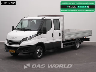 Iveco Daily 40C16 Automaat Dubbel Cabine Open Laadbak 3,5t Trekhaak 160PK Dubbellucht LED Navi Airco Cruise Euro6 Pritsche Pickup Open Box Airco Dubbel cabine Trekhaak Cruise control