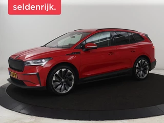 Skoda Enyaq iV 80 | Leder | Stoelverwarming | Trekhaak | Adaptive cruise | Warmtepomp | Matrix LED | Carplay | 21'' | Achterbankverwarming | Navigatie | Sport Plus Pakket | Sfeerverlichting