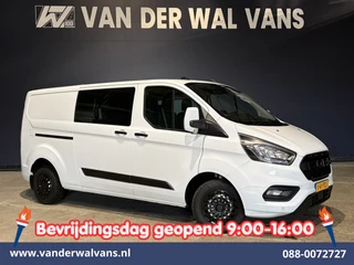 Ford Transit Custom 2.0 TDCI 131pk L2H1 Dubbele Cabine Euro6 inrichting Airco | 6-Zits | Navigatie | LED | Apple Carplay | Cruisecontrol Android Auto, Parkeersensoren, Achterklep, 2800kg trekvermogen