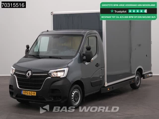 Renault Master 150PK Luchtvering Automaat Bakwagen LED Airco Cruise Camera Parkeersensoren Euro6 Meubelbak Koffer Airco Cruise control