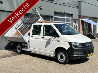 Volkswagen Transporter 2.0 TDI DC 3-zijdenkipper Pick-up Airco Trekhaak 2200 kg trekgewicht Telefoonverbinding 1e eigenaar Dealer onderhouden Kieper P-up Doka Pritsche Ahk 2200kg Euro 5