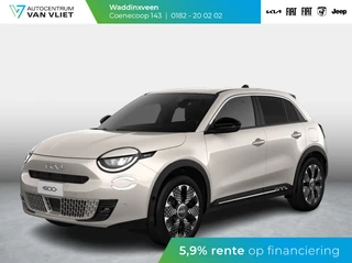 Fiat 600 1.2 Hybrid La Prima | Automaat | PDC | Adapt. Cruise | Clima | Apple Carplay | Stoelverwarming | Keyless | BSM | 18" | Camera