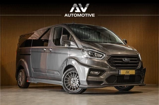 Ford Transit Custom MS-RT 320 2.0 TDCI L2H1 DC | ACC | BLIS | Bi-Xenon | Elek stoel | CarPlay | Navigatie | Camera | Stoelverwarming | L+R Schuifdeur | Lederen bekleding | Spoiler-pakket | Nieuwe APK | Verlengde fabrieksgarantie