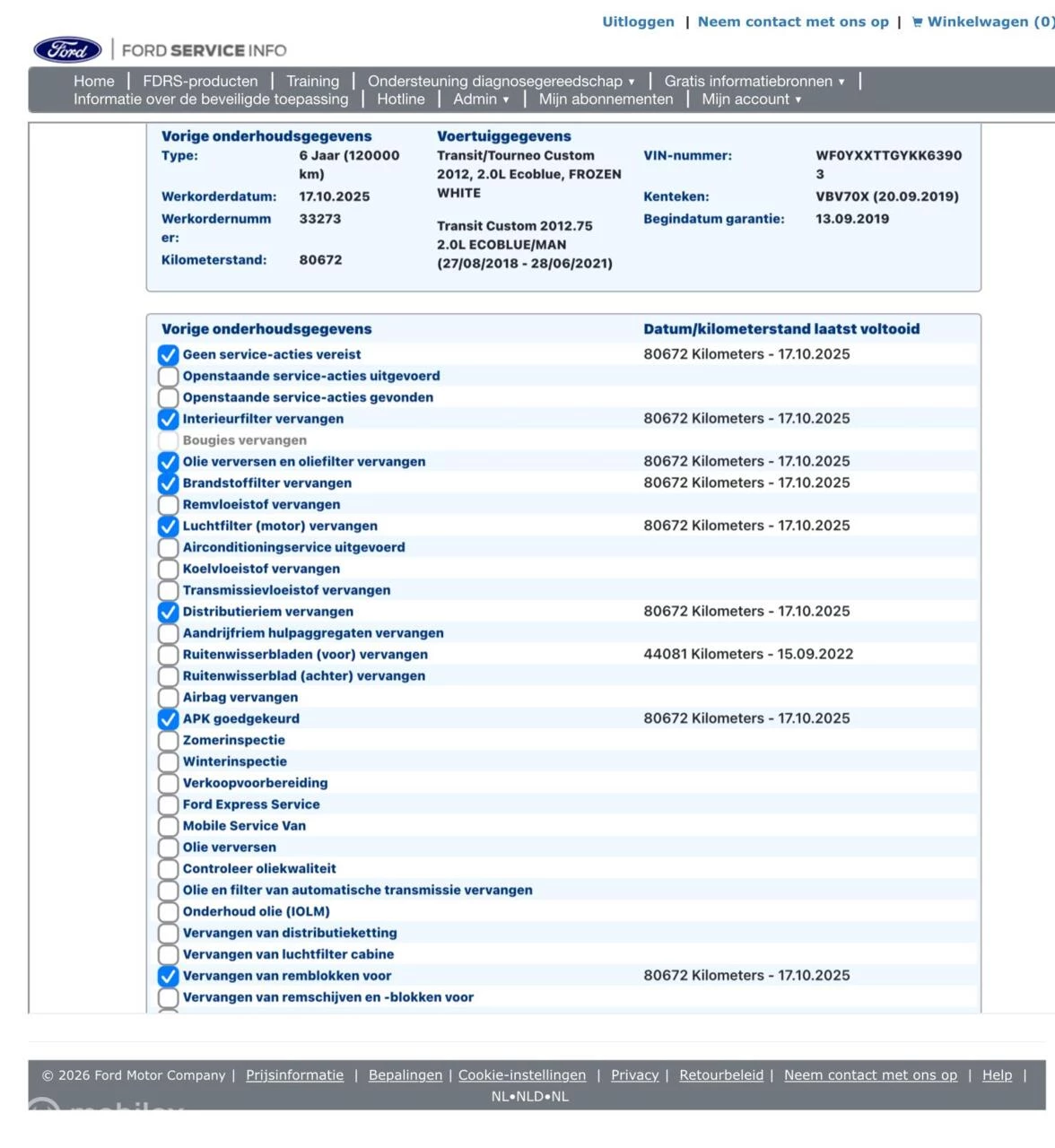 Hoofdafbeelding Ford Transit Custom