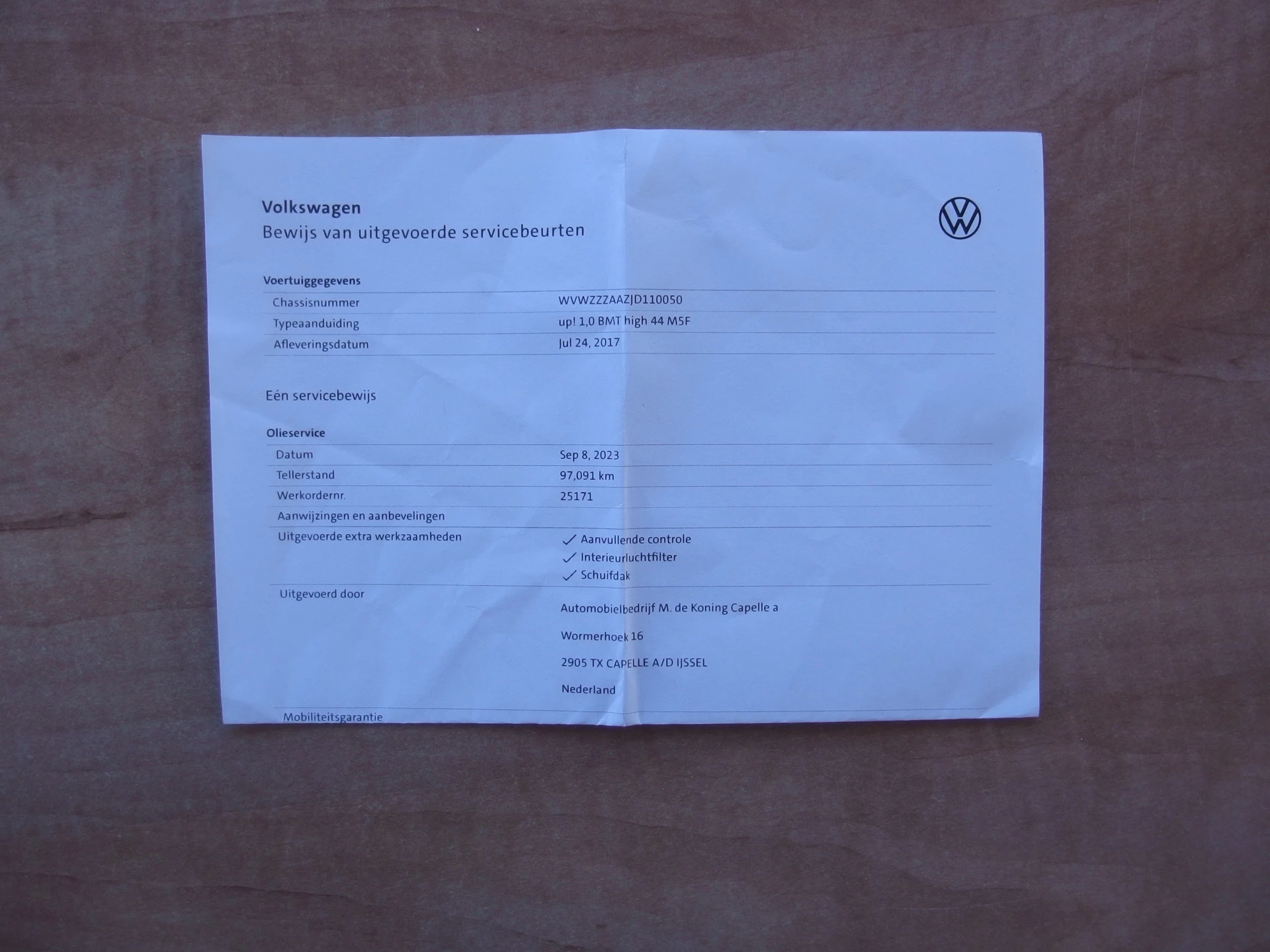 Hoofdafbeelding Volkswagen up!