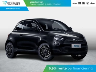 Fiat 500e Cabrio La Prima 42 kWh | 17% Bijtelling | Clima | Cruise | Leder | 17" | Priv Glass | Winter Pack | JBL Sound | BSM | Apple Carplay