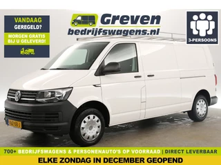 Volkswagen Transporter 2.0 TDI L2H1 140PK Airco Carplay 2xSchuifdeur 3 Persoons Navigatie PDC Imperiaal Trekhaak