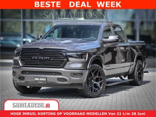 Dodge Ram 1500 Laramie Night 5,7 V8 402PK | Krachtige Hemi | Zeer Rijk Uitgevoerd | Comfortabele Dubbele Cabine met Royale 5 Zitplaatsen | BPM vrij | Nu Leverbaar uit Voorraad | Voorraad Nr 2371 - 2297