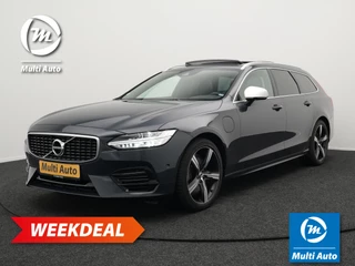 Volvo V90 T8 AWD R-Design Plug In Hybrid 394pk PHEV | Panodak | Adaptive Cruise | Harman Kardon | Alcantara Sportstoelen | Parkassist | Apple Carplay | 19"L.M | Pilot Assist |