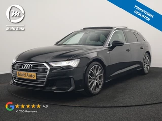 Audi A6 Avant 50 TFSI e Quattro 2x S Line PHEV 300pk Dealer O.H. | Trekhaak Af Fabriek | Panodak | Head Up | Adaptive Cruise | Matrix LED | Bang & Olufsen | Lederen Comfortzetels Memory & Ventilatie | Camera | Keyless | Blis | 20"L.M | Plug In Hybrid |