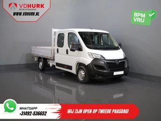 Opel Movano 2.2 140 pk DC Dubbel Cabine Open Laadbak/ 7 Pers./ 2.5t Trekverm./ Cruise/ Airco/ 288x215x35/ Pick up