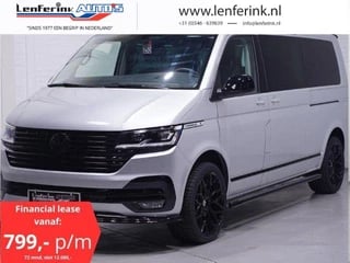 Volkswagen Transporter 2.0 TDI 204 pk Dubbel Cabine Silver&Black Edition 2x Elek. Schuifdeur, Navi, Adapt. Cruise, Duo Leder Antraciet, LED, 20" LMV, 5-Zits