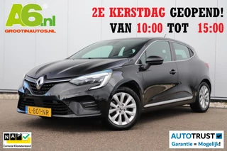 Renault Clio 1.6 E-Tech Hybrid 140 Intens 140PK Automaat Half Leder Keyless 16 inch LMV Sfeerverlichting LED Navigatie Carplay Android Rijstrooksensor Climate Cruise Control Parkeersensor