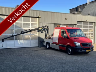 Mercedes-Benz Sprinter 513 2.2 CDI 366 Laadkraan Hogedrukreingier Rioolreinigingsinstallatie Airco Cruise controle  2-Persoons Camera Kraan Autolaadkraan Gereedschapskist Open laadbak Pick-up p-up Euro 6 ( EX gemeinde )