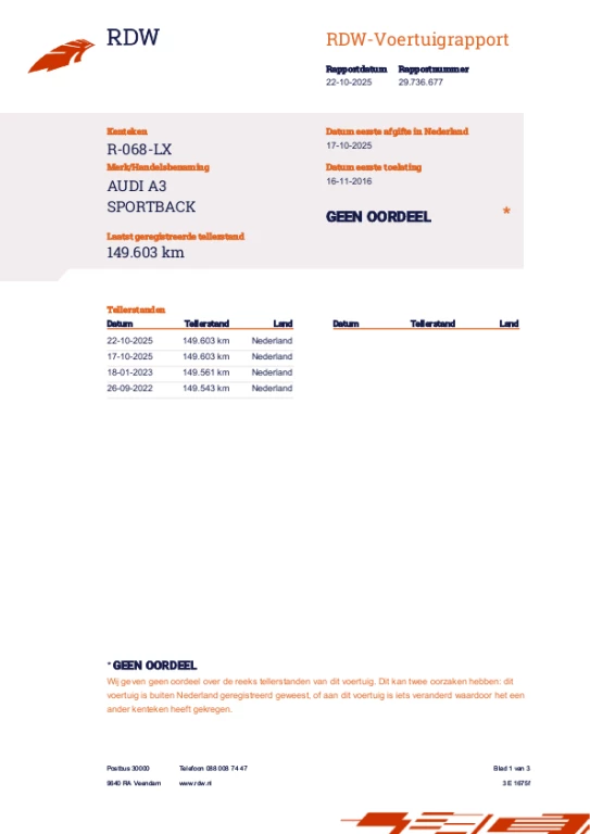 Hoofdafbeelding Audi A3
