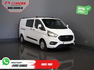 Ford Transit Custom 2.0 TDCI L2 Trend DC Dubbel Cabine BPM VRIJ! Stoelverw./ Carplay/ 2.7t Trekverm./ Navi/ PDC/ Cruise