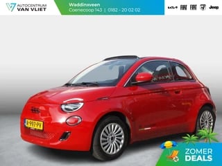 Fiat 500e Cabrio RED 42 kWh | Clima | Navi | Draadloos laden smartphone | Apple Carplay | PDC