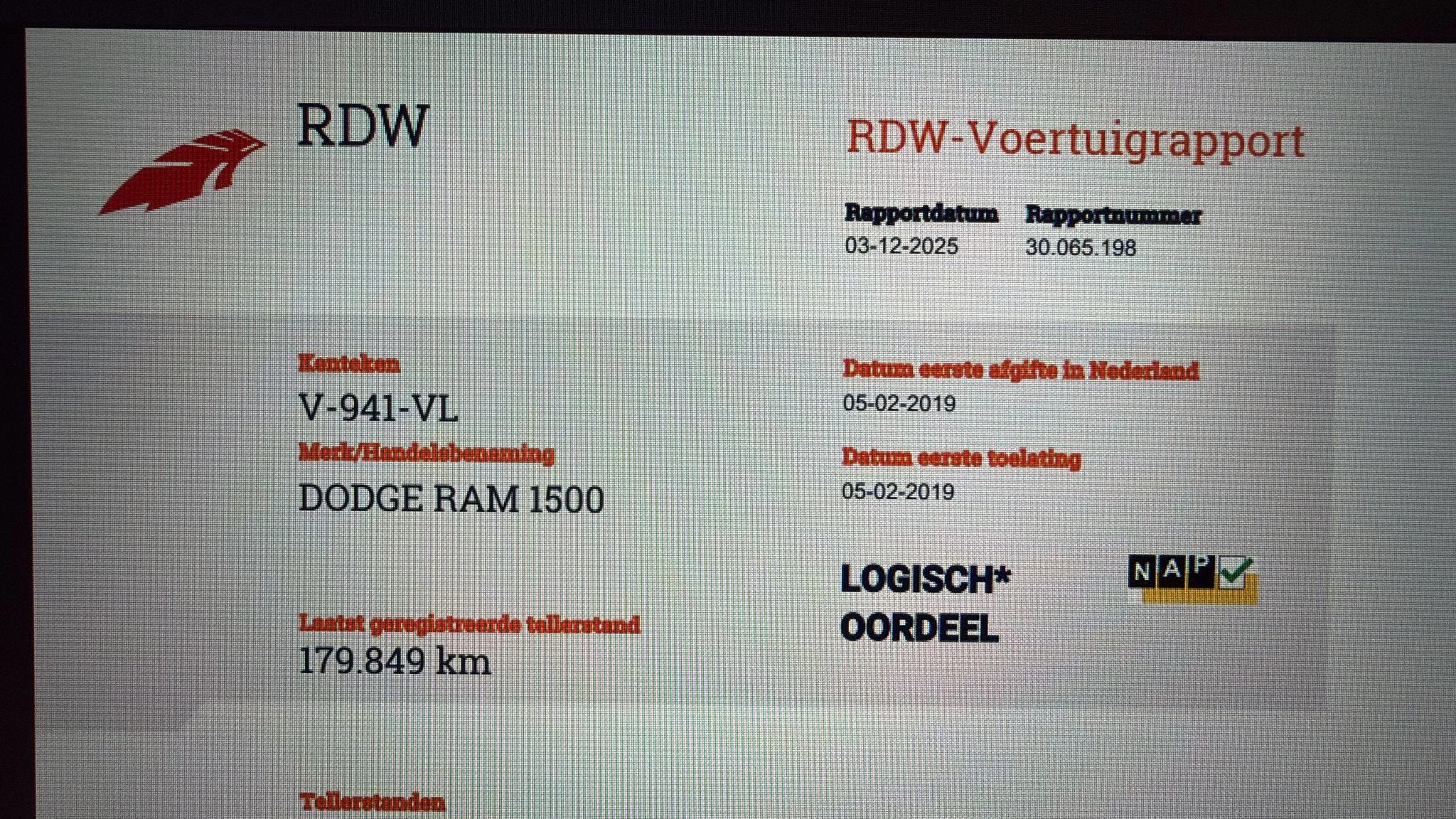 Hoofdafbeelding Dodge Ram 1500