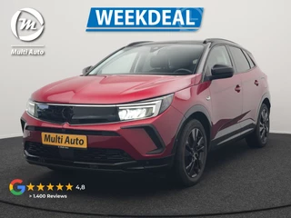 Opel Grandland 1.6 Turbo GS Line NIEUW MODEL Plug In Hybrid 225pk Dealer O.H PHEV | Adaptive Cruise | 360 Camera | Matrix LED | Black Optic | Alcantara Sporstoelen Verwarmd | Apple Carplay | Sfeerverlichting | Navigatie | Virtual | DAB | 18"L.M |