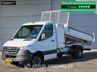 Mercedes Sprinter 514 CDI Open Laadbak met Kist Dubbellucht 3,5t Trekhaak Airco Euro6 Pritsche Pickup Open Box 2m3 Airco Trekhaak