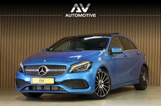 Hoofdafbeelding Mercedes-Benz A-Klasse Mercedes-Benz A-Klasse 180 AMG | Panoramadak | CarPlay | Camera | Dodehoekdetectie | Stoelverwarming | PDC V+A | Alcantara/Lederen bekleding | LED Koplampen | Command Online | Dealer onderhouden | Nieuwe APK