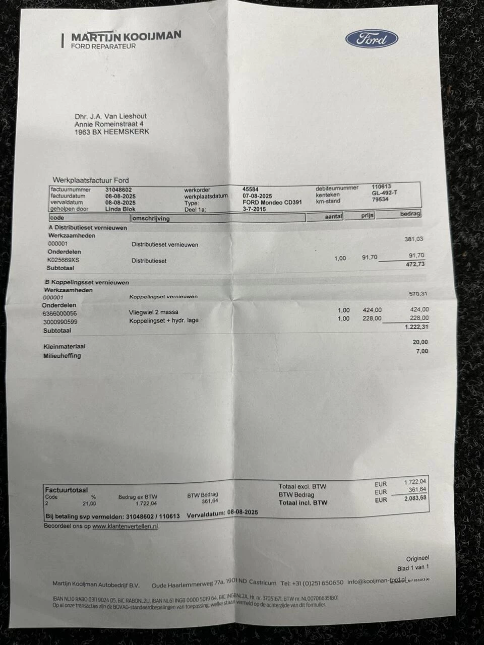 Hoofdafbeelding Ford Mondeo