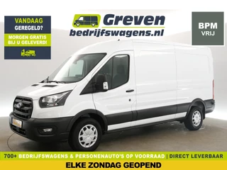 Ford Transit 350 2.0 TDCI L3H2 Trend | NIEUW | BPM Vrij | Clima Carplay Cruise Trekhaak Navi PDC 3 Persoons Stoelverw.