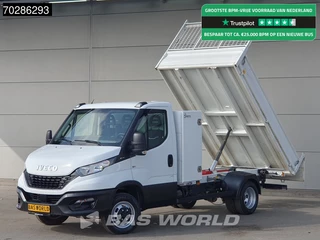 Iveco Daily 35C16 3.0L Open Laadbak met Kist Dubbellucht 3,5t Trekhaak Airco Cruise Euro6 Pritsche Pickup Open Box 2m3 Airco Trekhaak Cruise control