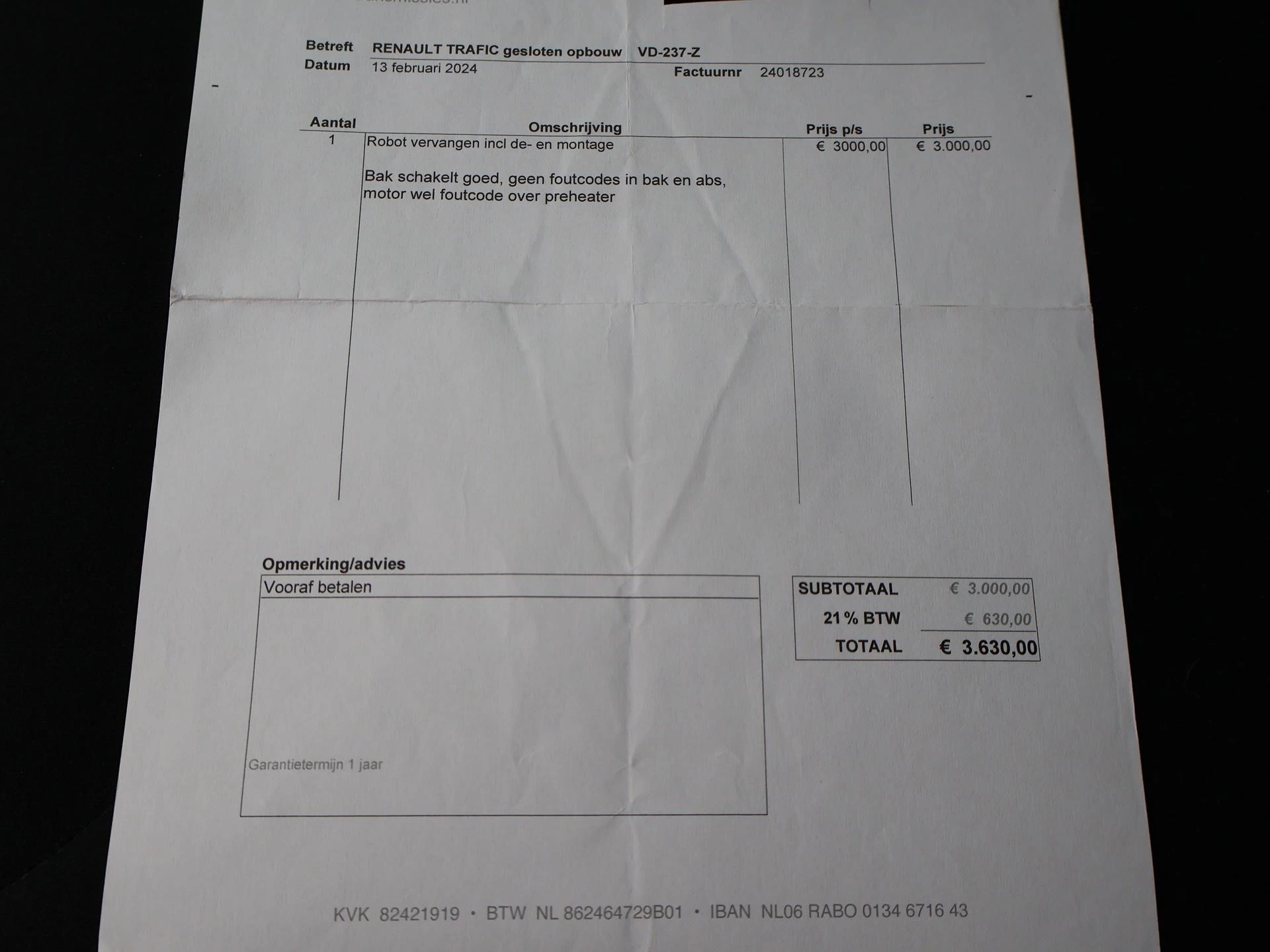 Hoofdafbeelding Renault Trafic