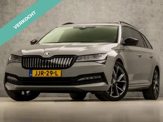 Škoda Superb Combi 1.4 TSI iV Sportline 218Pk Automaat (PANORAMADAK, VIRTUAL COCKPIT, APPLE CARPLAY, LEDER/ALCANTARA, MEMORY SEATS, KEYLESS, 360 CAMERA, ADAPTIVE CRUISE, SFEERVERLICHTING, NIEUWE APK, NIEUWSTAAT)