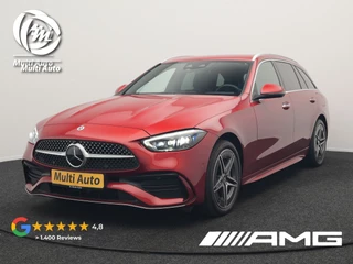 Mercedes-Benz C-Klasse Estate 300 e AMG Line Plug In Hybrid 313pk Dealer O.H PHEV | Trekhaak af Fabriek | Adaptive Cruise | 360 Camera | Digital LED | Burmester Soundsystem | Alcantara Sportstoelen Verwarmd | Sfeerverlichting | Keyless |