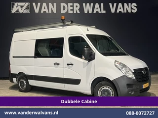 Opel Movano 2.3 Turbo 146pk L2H2 Dubbele cabine Euro6 Airco | Imperiaal | Omvormer | 2500kg Trekhaak Navigatie, Camera, Cruisecontrol, Parkeersensoren, 5-zits