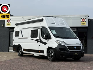 Fiat Ducato Knaus Boxstar Freeway 630 ME automaat buscamper hoogdak lengte bedden airco 2x zonnepaneel elktr schotel tv luifel remis plisse fietsenrek