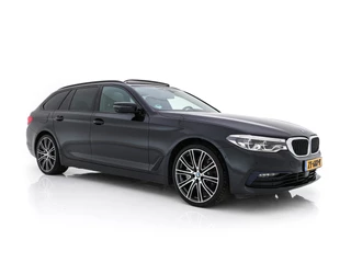 BMW 5 Serie Touring 530d Sportline High Executive Aut. *PANO | LEATHER | FULL-LED | MEMORY-PACK | TOP-VIEW | HEATED-COMFORTSEATS | NAVI-FULLMAP | PRIVACY-GLASS | AMBIENT-LIGHT | ECC | CARPLAY | PDC | TOWBAR | SHIFT-PADDLES | 20"ALU*