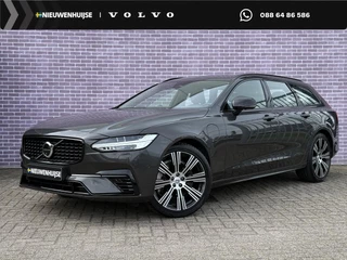 Volvo V90 2.0 T8 Plug-in hybrid AWD Ultra Dark | Gelaagd glas | Trekhaak | Luchtvering | Bowers & Wilkins | Massage | Stoel Koeling | 360° Camera | Adaptieve cruise | Stoel/stuur verwarming |