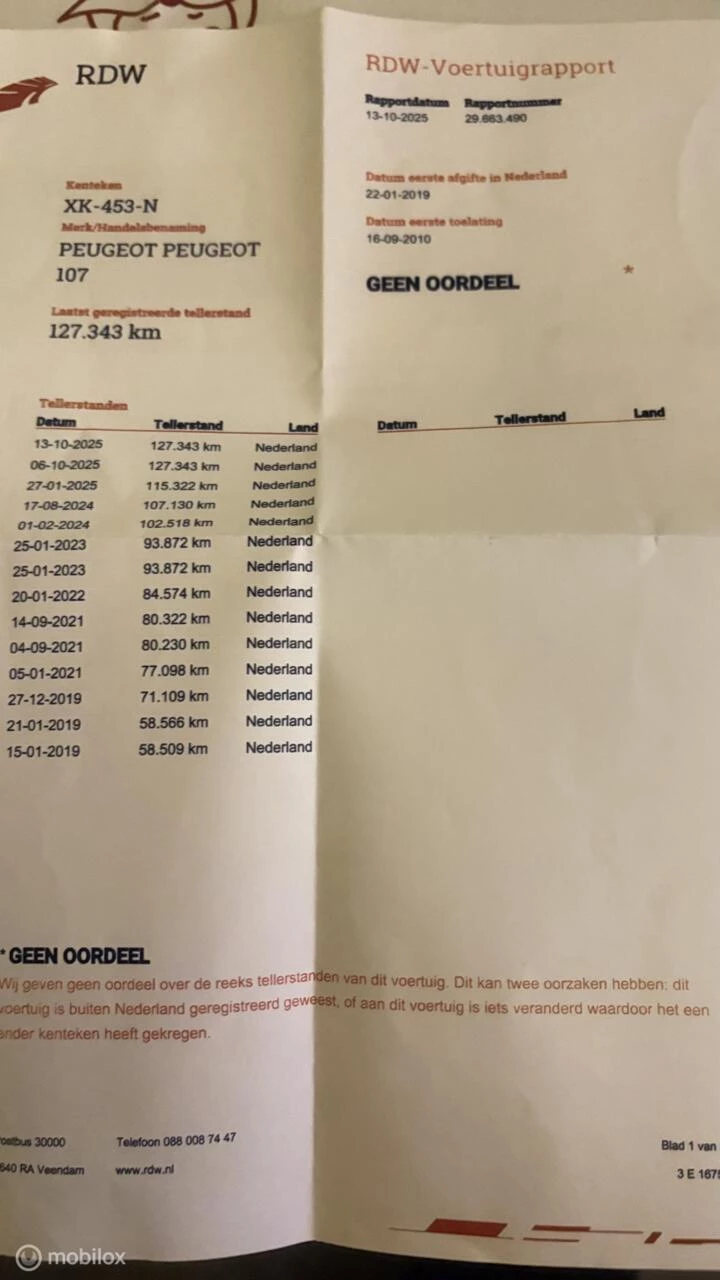 Hoofdafbeelding Peugeot 107