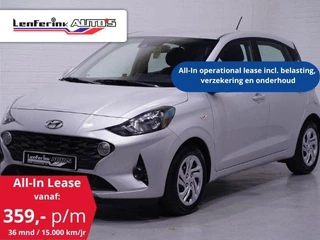 Hyundai i10 1.0 Select 5 Drs Airco, ALL-IN Lease PDC Stoel- en stuurverwarming
