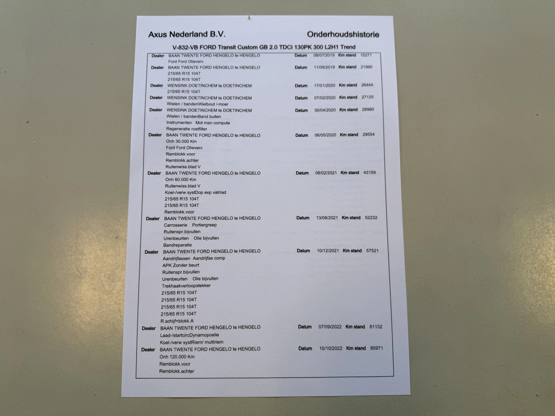 Hoofdafbeelding Ford Transit Custom