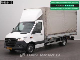 Mercedes Sprinter 519 CDI 3.0L V6 190PK Automaat Bakwagen Schuifzeilen Airco Tacho Euro6 Meubelbak Koffer Schuifzeilen Zeilen Zeilenwagen Plane Airco