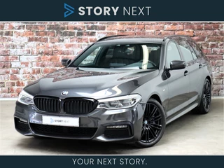 BMW 5 Serie Touring 530i High Executive M Sport Pakket Automaat / Live Cockpit Professional / Trekhaak / Stoelventilatie / Harman Kardon / M Sportremsysteem / Adaptieve LED-koplampen / Comfortstoelen / Shadow Line / 19 Inch / DAB / Leder