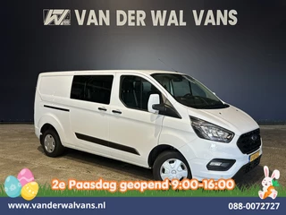 Ford Transit Custom 2.0 TDCI 131pk L2H1 Dubbele Cabine Euro6 Airco | 6-Zits | LED | Cruisecontrol | 2800kg trekhaak Parkeersensoren, Stoelverwarming